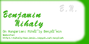 benjamin mihaly business card